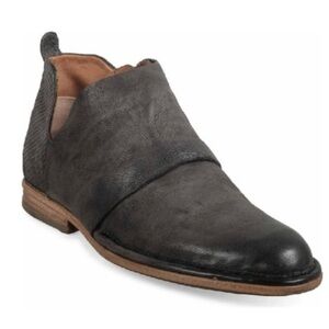 A.S.98 Gray Leather Ankle Booties 41